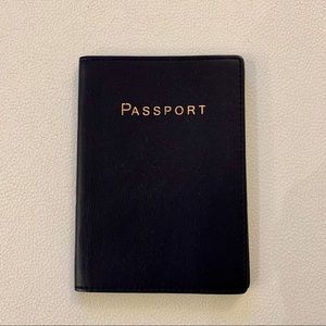JCrew Rose Gold + Navy Passport Case